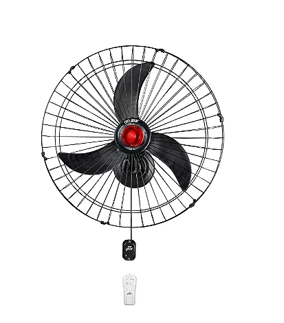 VENTILADOR OSCILANTE PAREDE 70 CENTÍMETROS METAL BIVOLT 270W PRETO SEM CONTROLE 3PÁS